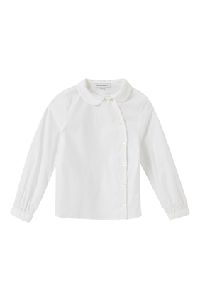 Branded Cotton Long-Sleeve Shirt